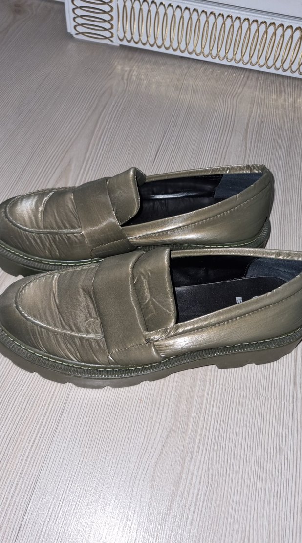 Kadın Pliseli HAKİ Blok Topuklu Loafer ELLE - Görsel 5