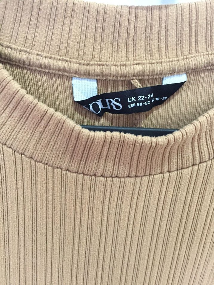 Bej Kadın Uzun Kollu Salaş Elbise tunik - Görsel 2