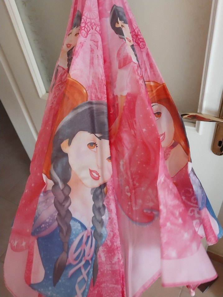 Pembe Fiyonk Detaylı Bohem Çocuk Şemsiye - Görsel 3