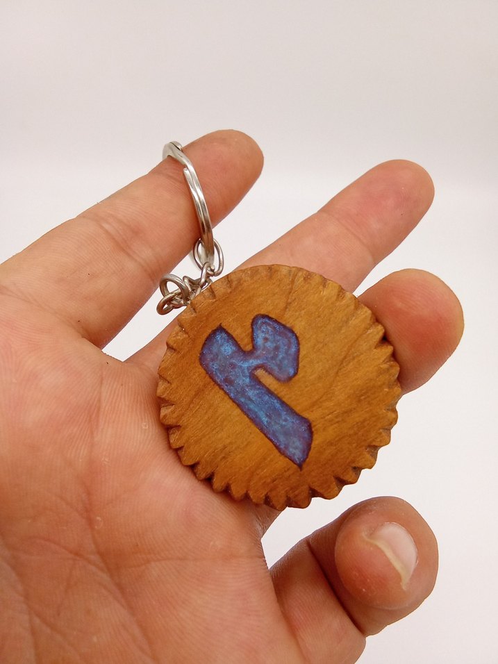 epoksi ahşap anahtarlık - Görsel 3