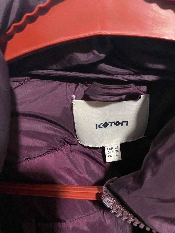 Bordo Fermuarlı Kadın Kışlık Mont - Görsel 3