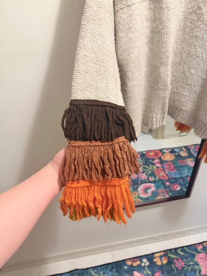 Püsküllü Bohem Kadın Kazak - Görsel 2