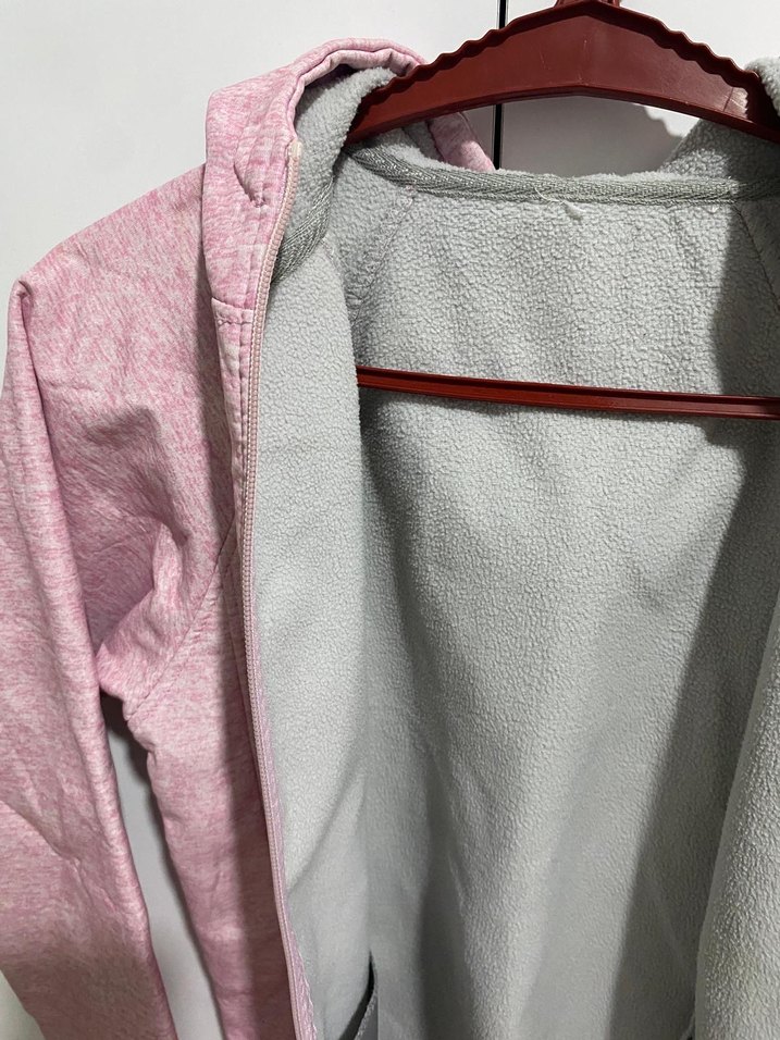 Pembe Fermuarlı Kadın Spor Ceket - Görsel 3