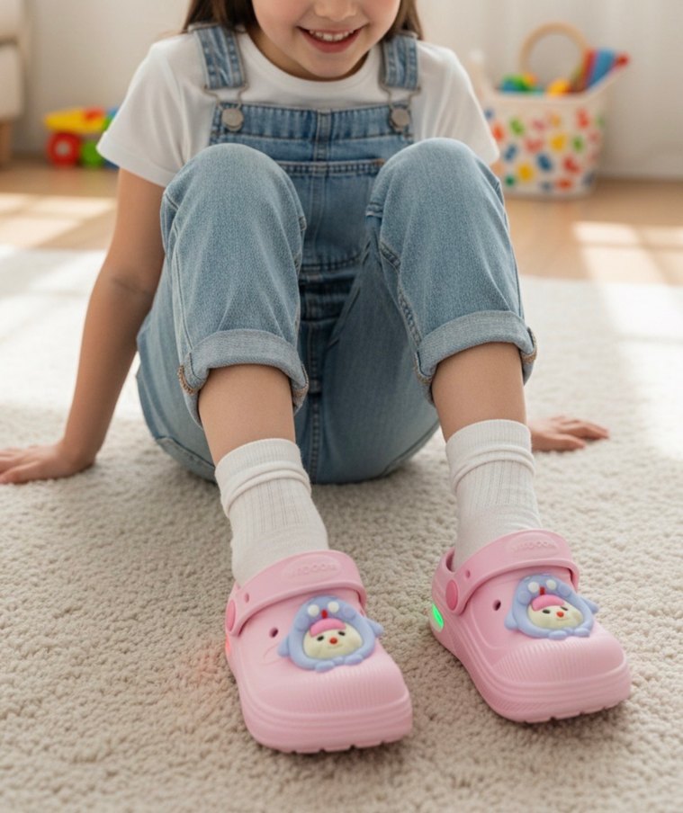 Pembe Kız Çocuk Terlik ışıklı - Görsel 2