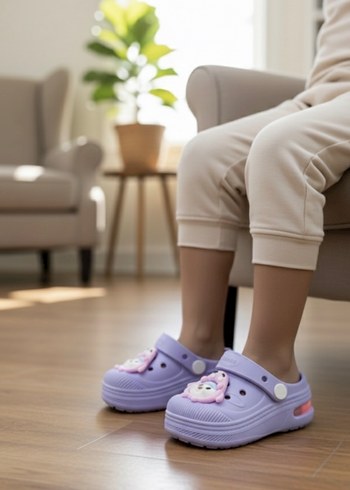 Kız Çocuk Mor ışıklı Terlik - Görsel 3