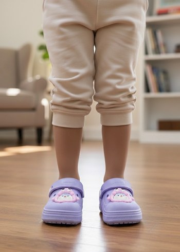 Kız Çocuk Mor ışıklı Terlik - Görsel 2