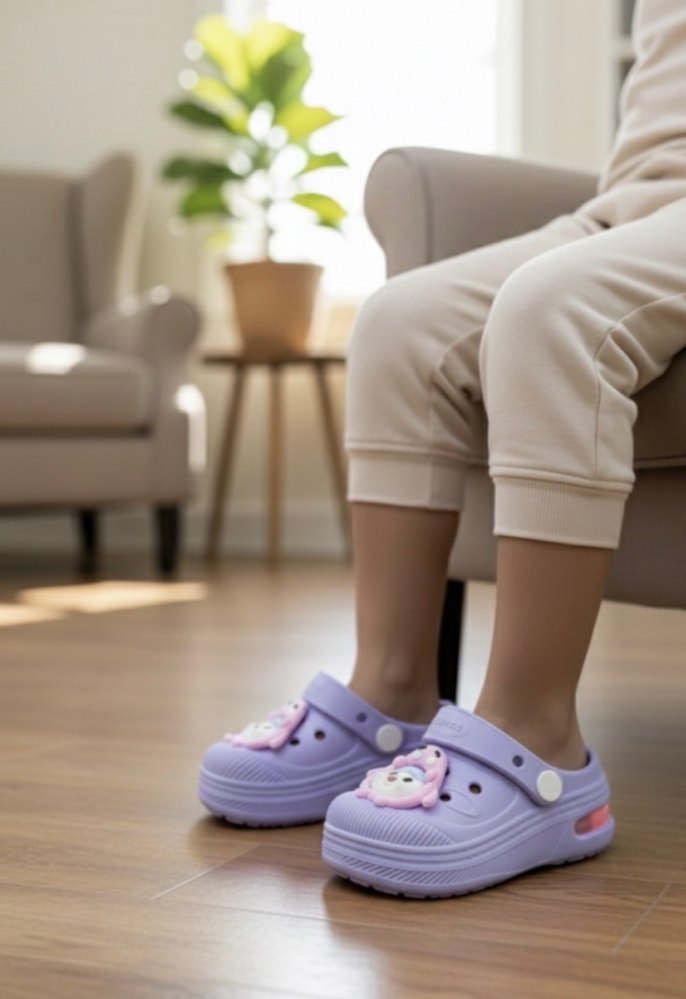 Kız Çocuk Mor ışıklı Terlik - Görsel 3