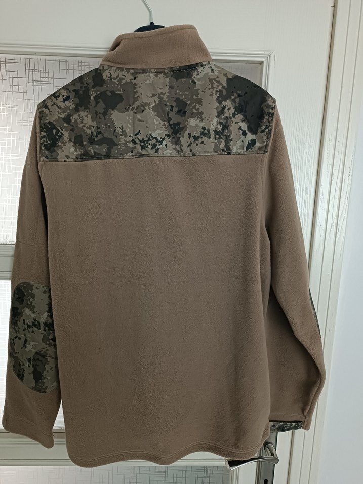 Kamuflaj Detaylı Kahverengi Yarım Fermuarlı Polar L beden sıfır - Görsel 4
