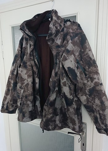 Erkek Kahverengi Fermuarlı Yumuşak Polar parka ikisi bir - Görsel 6