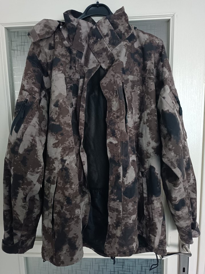 Erkek Kahverengi Fermuarlı Yumuşak Polar parka ikisi bir - Görsel 2