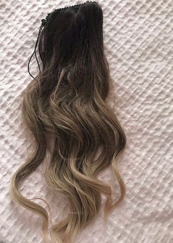 Kahverengi tokalı saç peruk - Görsel 3