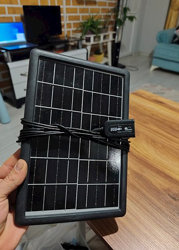 Siyah Güneş Enerjili Power Bank - Görsel 9