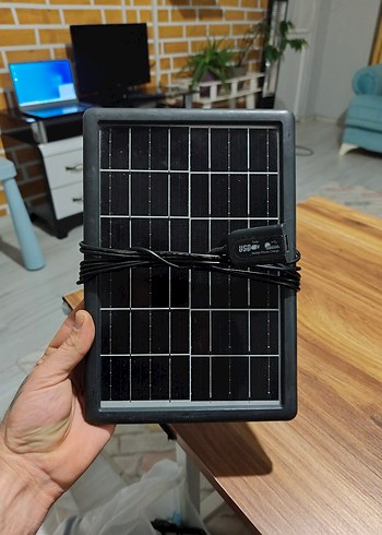 Siyah Güneş Enerjili Power Bank - Görsel 4