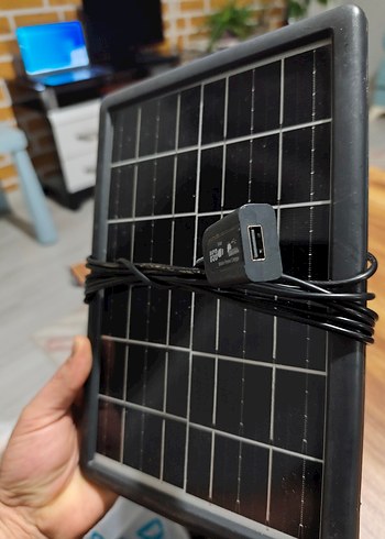 Siyah Güneş Enerjili Power Bank - Görsel 5