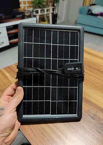 Siyah Güneş Enerjili Power Bank - Görsel 11