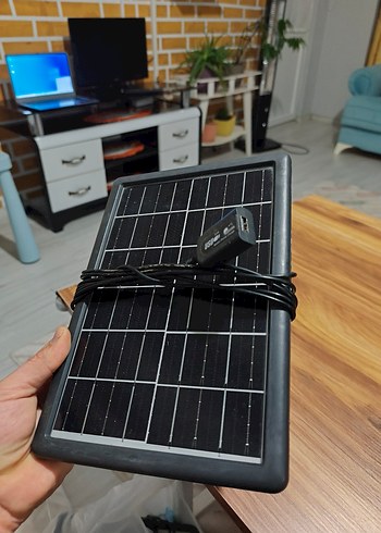 Siyah Güneş Enerjili Power Bank - Görsel 8