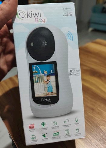 Beyaz Kiwi Bebek Monitörü ve Kamerası - Görsel 6