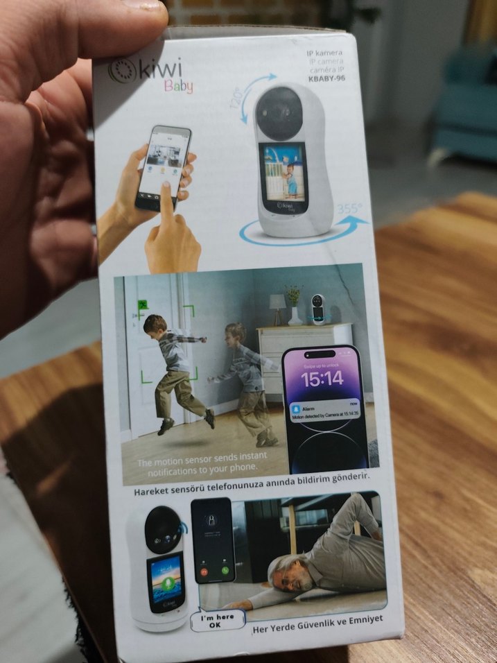 Beyaz Kiwi Bebek Monitörü ve Kamerası - Görsel 4
