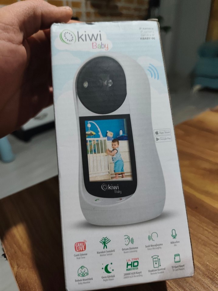 Beyaz Kiwi Bebek Monitörü ve Kamerası - Görsel 3