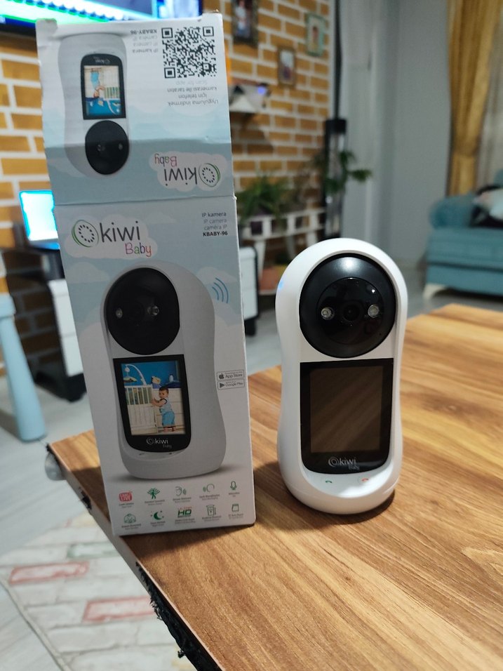 Beyaz Kiwi Bebek Monitörü ve Kamerası - Görsel 2