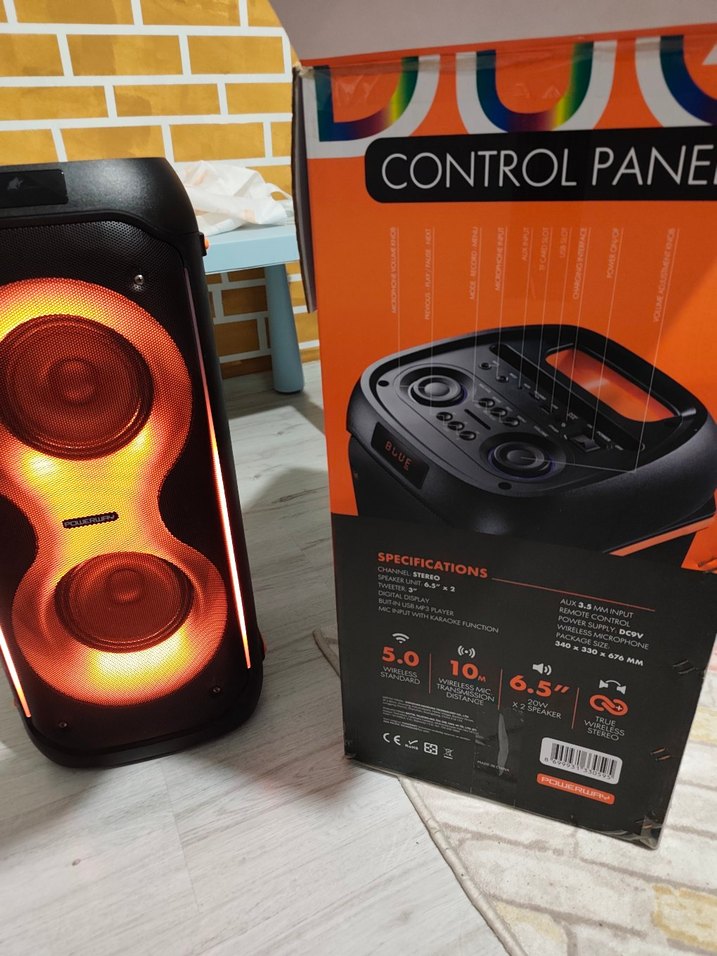 Renkli Bluetooth Hoparlör 20W x2, Taşınabilir - Görsel 3