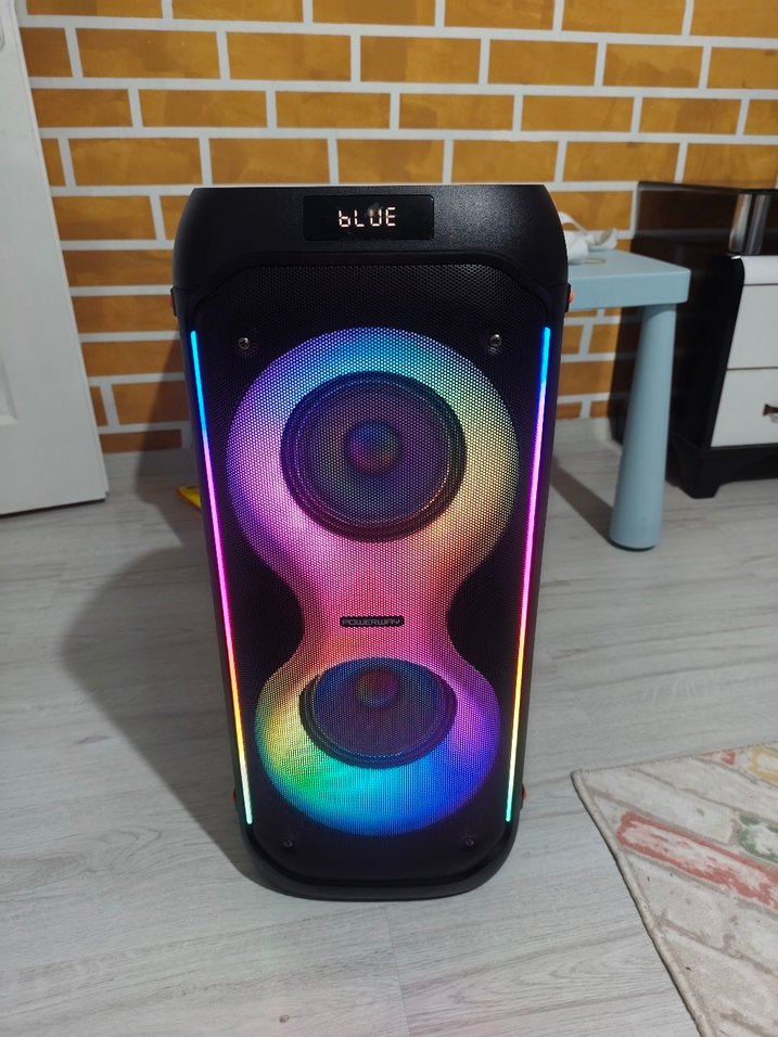 Renkli Bluetooth Hoparlör 20W x2, Taşınabilir - Görsel 5