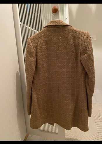 Kahverengi Kadın Yün Blazer Ceket - Görsel 4