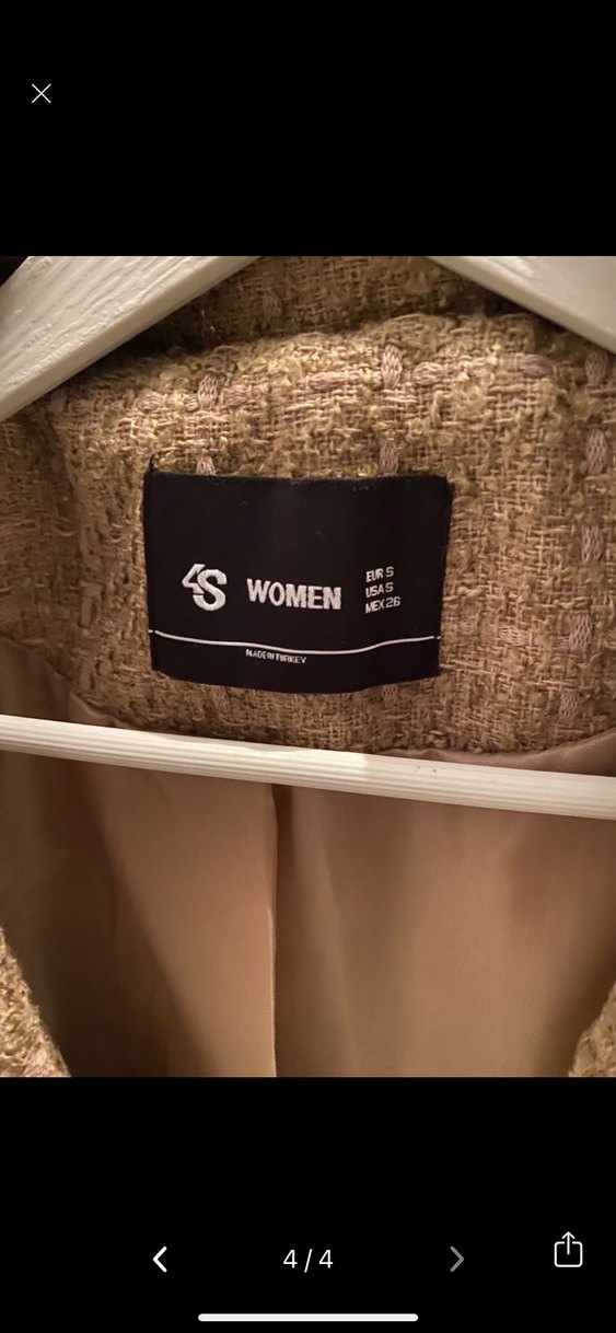 Kahverengi Kadın Yün Blazer Ceket - Görsel 5