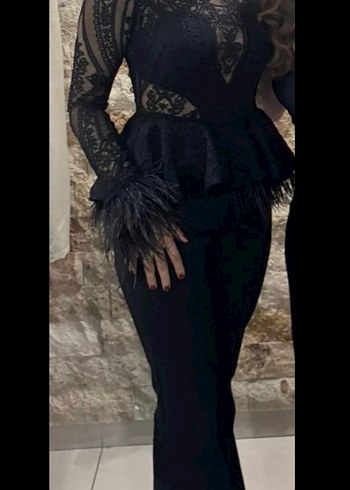 Dantel Detaylı Siyah Gotik Kadın Takım - Görsel 2