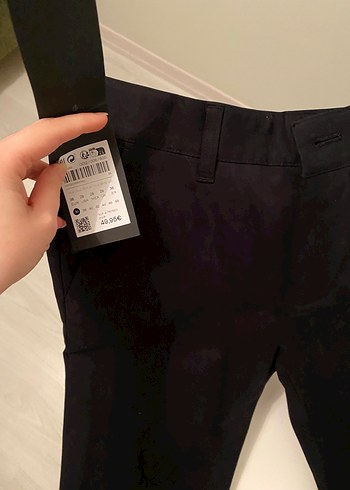 Siyah Pilili Rahat Kesim erkek Kumaş Pantolon - Görsel 3