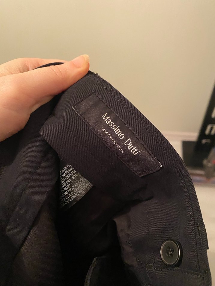 Siyah Pilili Rahat Kesim erkek Kumaş Pantolon - Görsel 4