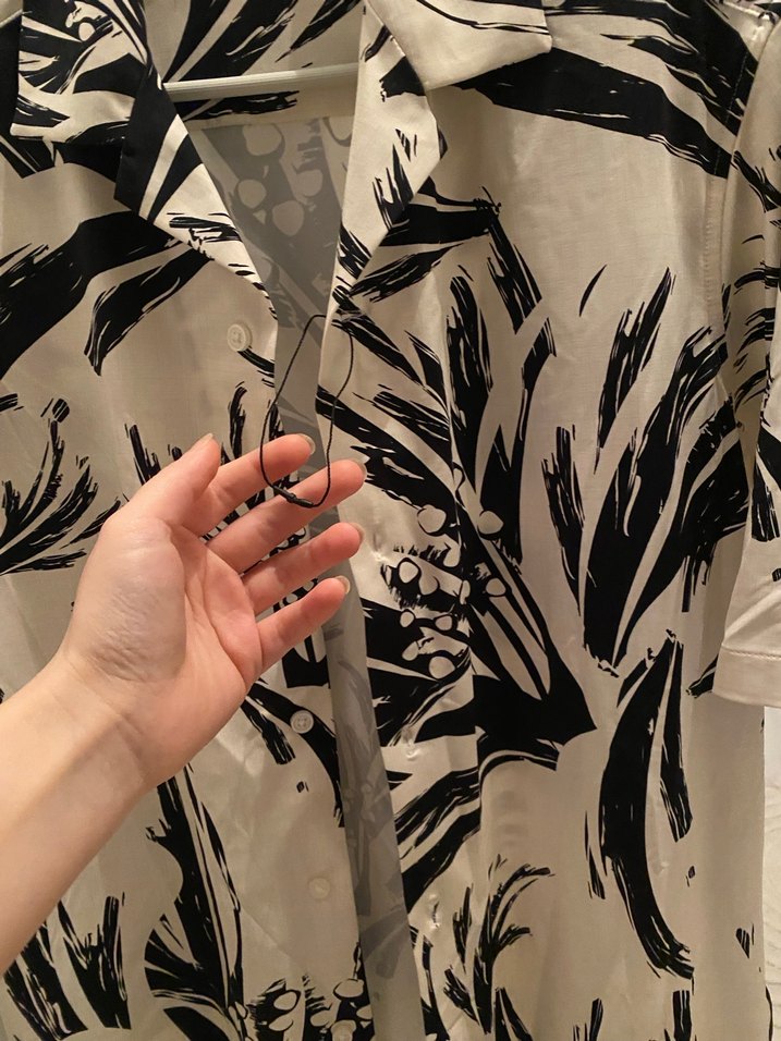 Bej Siyah Desenli Kısa Kollu Erkek Gömlek - Görsel 2