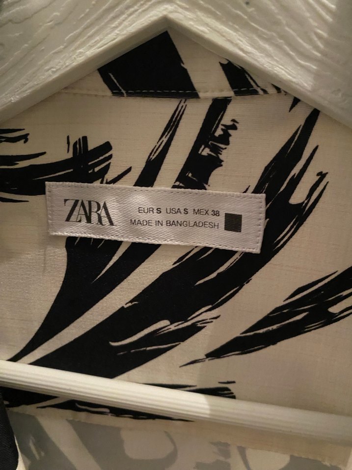 Bej Siyah Desenli Kısa Kollu Erkek Gömlek - Görsel 3