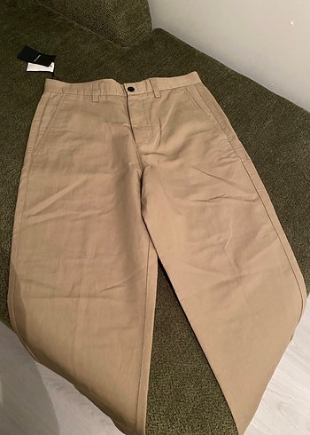 Bej Regular Fit Keten Erkek Pantolon - Görsel 2