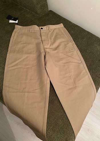 Bej Regular Fit Keten Erkek Pantolon - Görsel 3