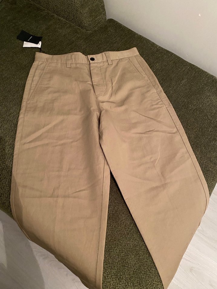 Bej Regular Fit Keten Erkek Pantolon - Görsel 2