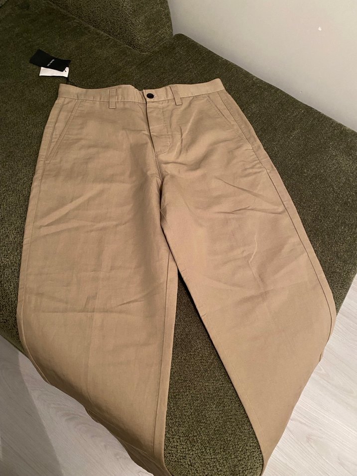 Bej Regular Fit Keten Erkek Pantolon - Görsel 3