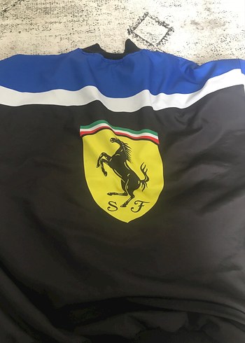 Ferrari Siyah Fermuarlı Unisex ceket - Görsel 2