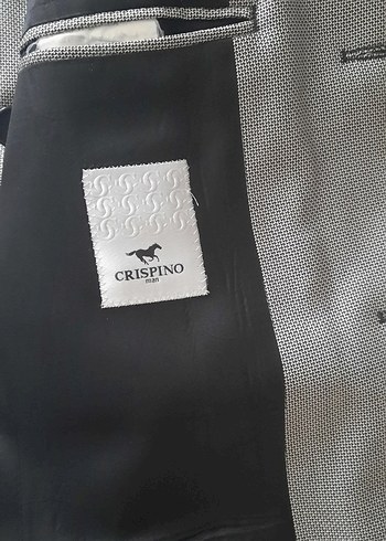 Gri Erkek Düğmeli Klasik Ceket Crispino marka - Görsel 4