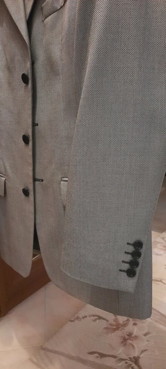 Gri Erkek Düğmeli Klasik Ceket Crispino marka - Görsel 2