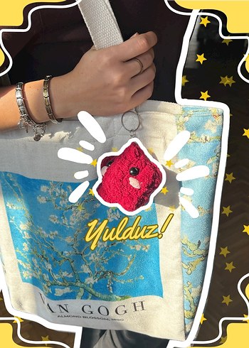 Amigurumi, el emeği, örgü yıldız anahtarlık - Görsel 2