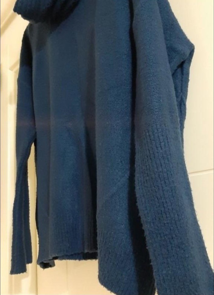 Kadın Lacivert Boğazlı Örgü Kazak - Görsel 2