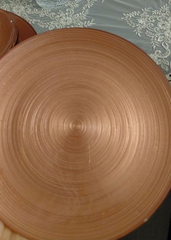 Parlak Kahverengi Düz Tabak Seti - Görsel 3