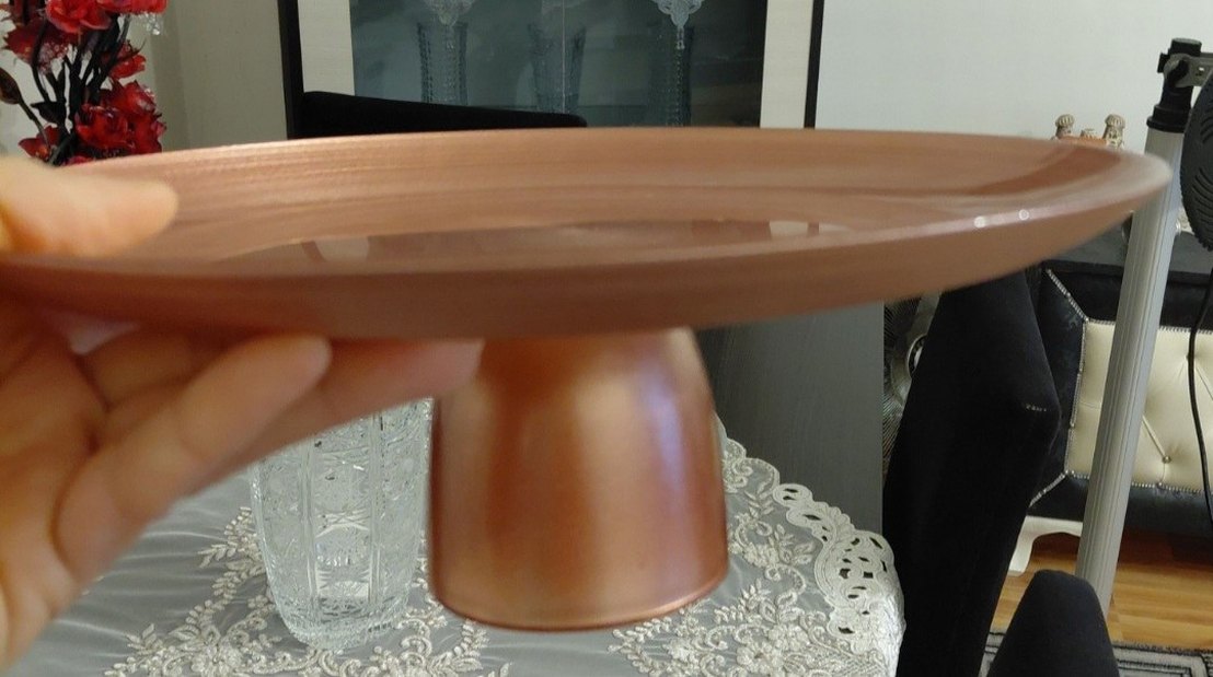 Parlak Kahverengi Düz Tabak Seti - Görsel 2