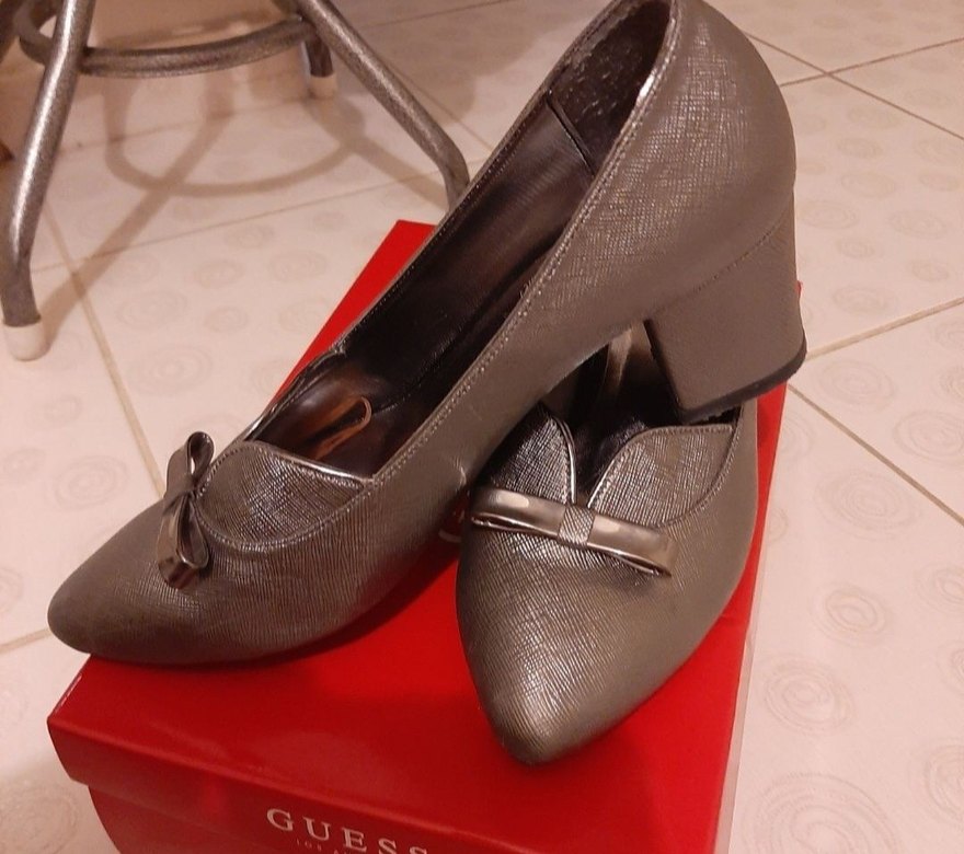 Gri Tokalı Kadın Topuklu Stiletto - Görsel 2