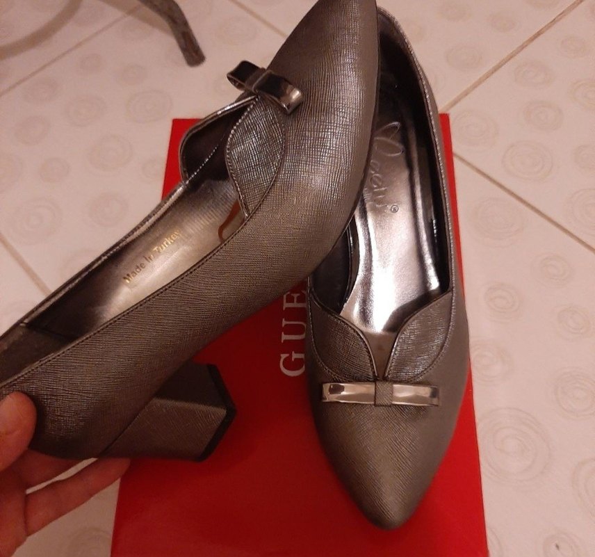 Gri Tokalı Kadın Topuklu Stiletto - Görsel 5