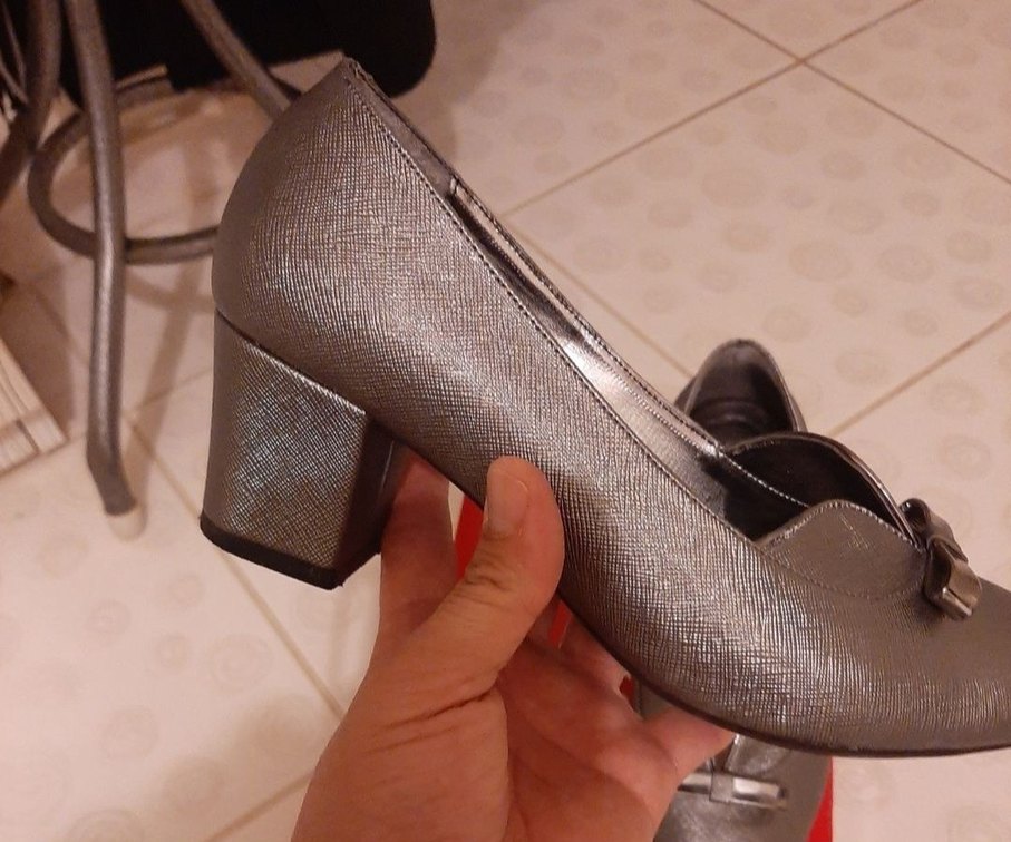 Gri Tokalı Kadın Topuklu Stiletto - Görsel 4