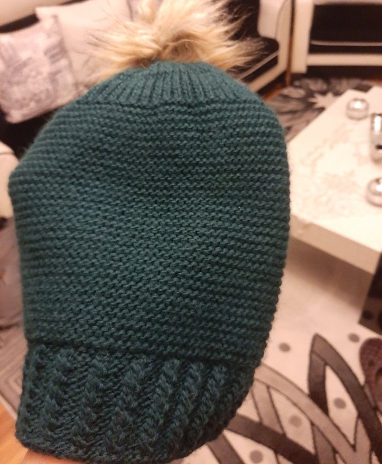 Kadın Örgü Yeşil Bere - Görsel 2