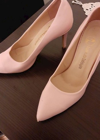 Pembe Stiletto Topuklu Kadın Ayakkabı - Görsel 4