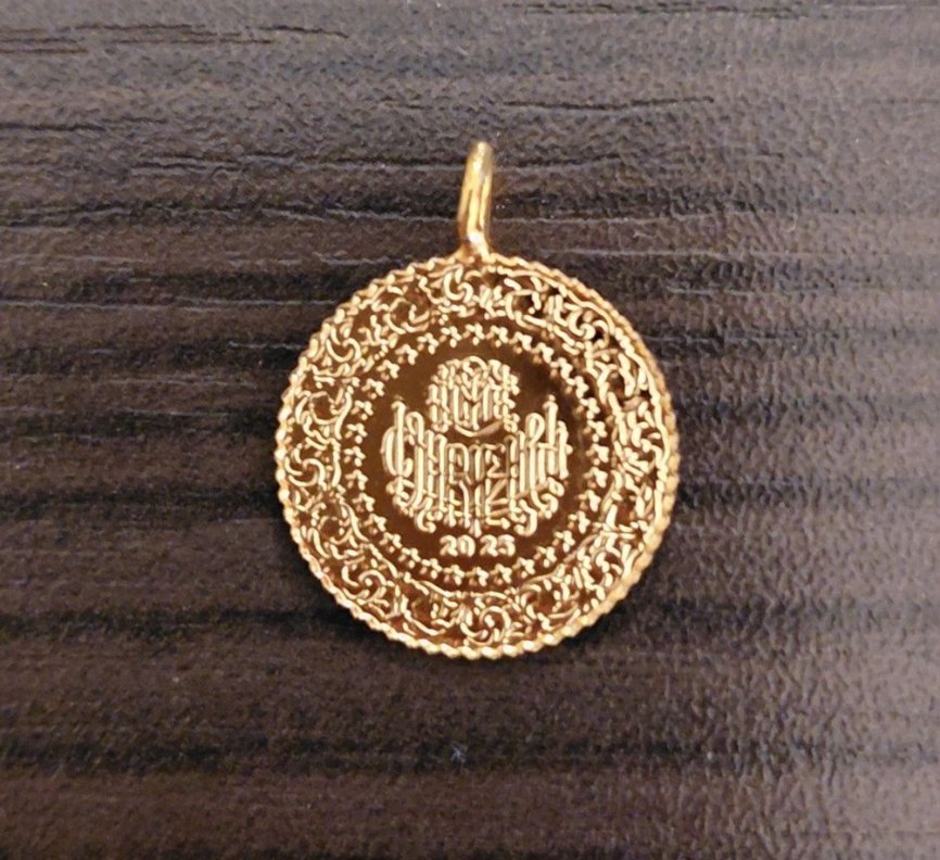 ÇEYREK 22 AYAR ALTIN KAPLAMA - Görsel 2